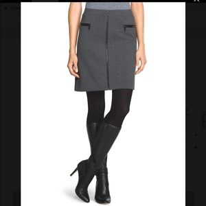 WHBM Gray Zipped Mini Skirt